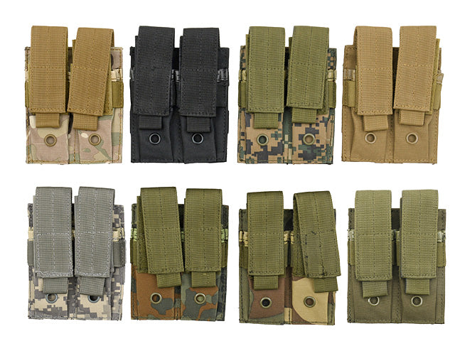 Double pouch for pistol magazines