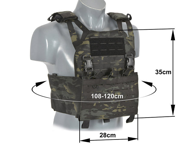 Laser-Cut “Buckle Up" Operator Plate Carrier with AR15/AK Magazine Pouch — MB
