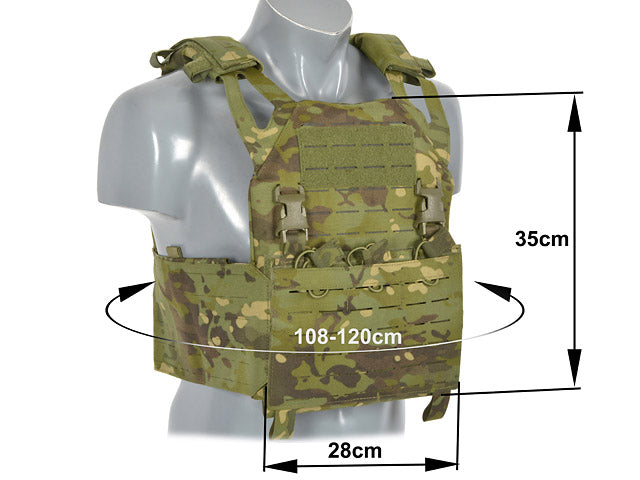 Laser-Cut “Buckle Up" Operator Plate Carrier with AR15/AK Magazine Pouch — MT
