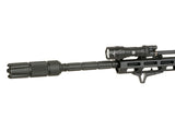Outer barrel extension 116 mm - FINNED 14 mm CCW
