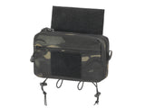 Two-Pocket Utility Pouch with Mounting Panel, Laser Cut - Multicamo Black