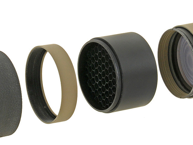 Anti-Reflection Glas Cover til 50mm Riflescope - Sort