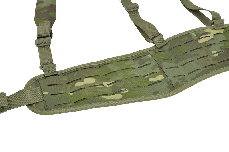 Patrol Tactical Belt with Suspenders MOLLE, Laser Cut - Multicamo Tropic