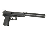 SOCOM pistol replica med lyddæmper (Grøn Gas version)