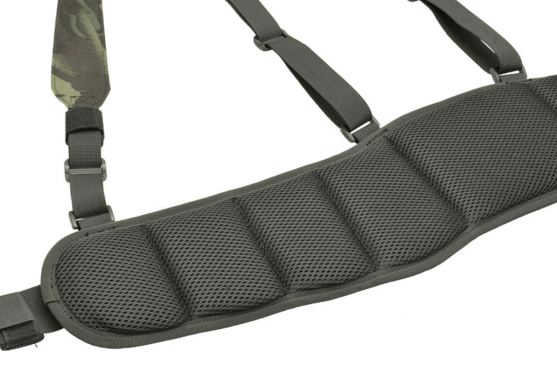 Patrol Tactical Belt with Suspenders MOLLE, Laser Cut - Multicamo Black