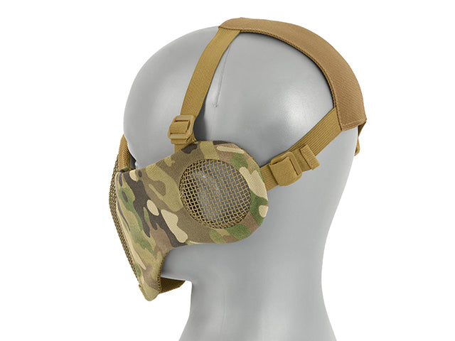 Low-Profile Mesh Mask with Cheek and Ear Protection type B - Multicamo
