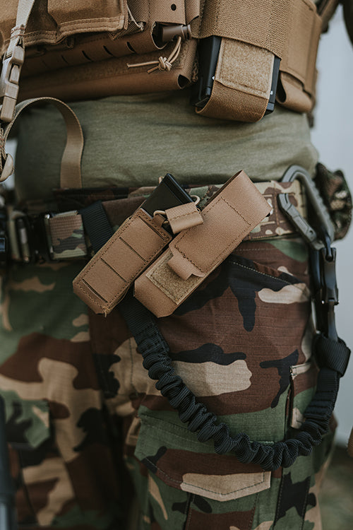 Single Elastic Laser-Cut Pistol Magazine Pouch