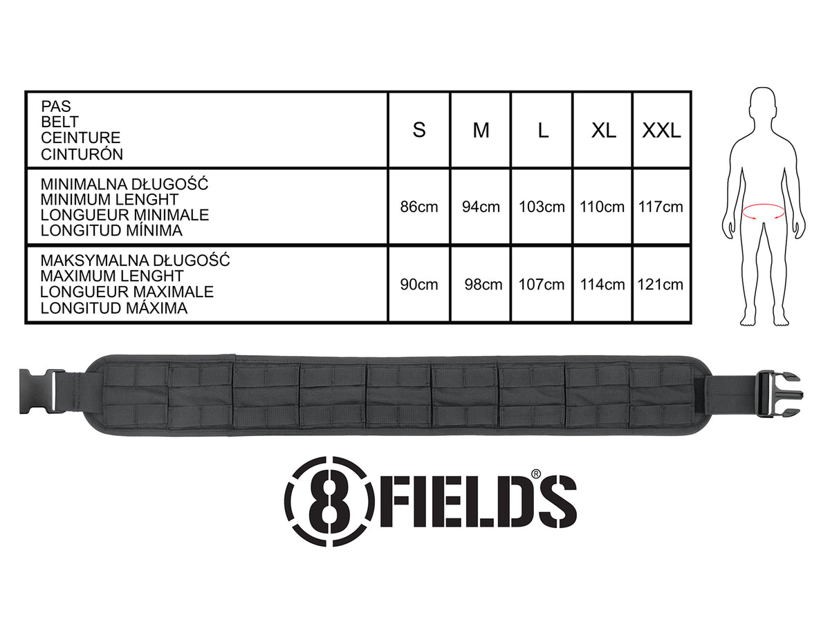 Padded MOLLE Combat Bælte (XL) - MC