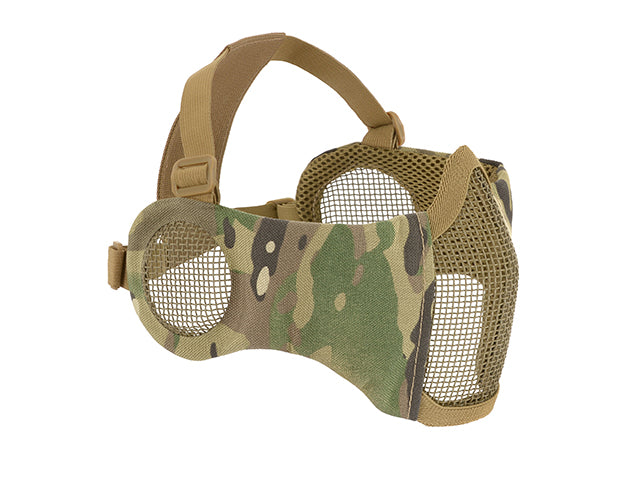 Low-Profile Mesh Mask with Cheek and Ear Protection type B - Multicamo