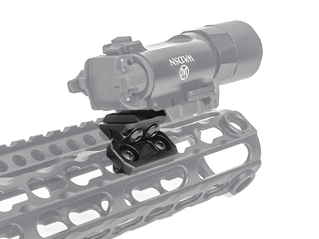 Offset Light/Optic Montage 45 degree - KeyMod - Mlock - Sort