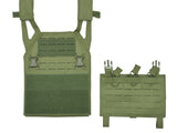 Laser-Cut “Buckle Up" Operator Plate Carrier with AR15/AK Magazine Pouch
