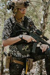 Lower utility pouch for accessories with shockcord retention, Laser Cut - Multicam Black