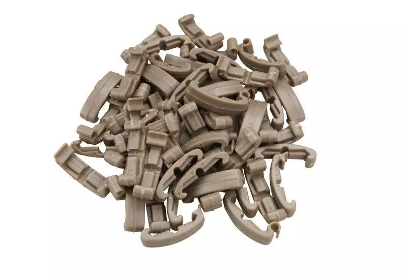 Rail clips - TAN 60 stks.