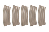 Set of 5 low-cap 70-ball metal magazines Specna Arms Flat Dark Earth