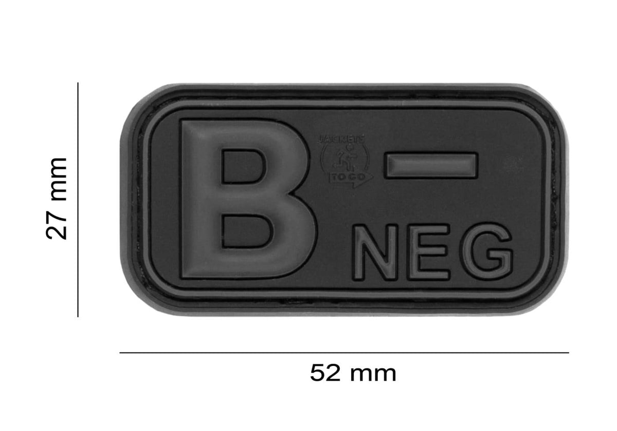 JTG Bloodtype gummipatch B Neg