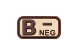 JTG Bloodtype gummipatch B Neg
