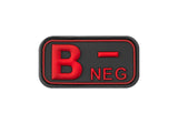 JTG Bloodtype gummipatch B Neg