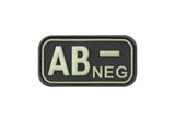 JTG Bloodtype gummipatch AB Neg