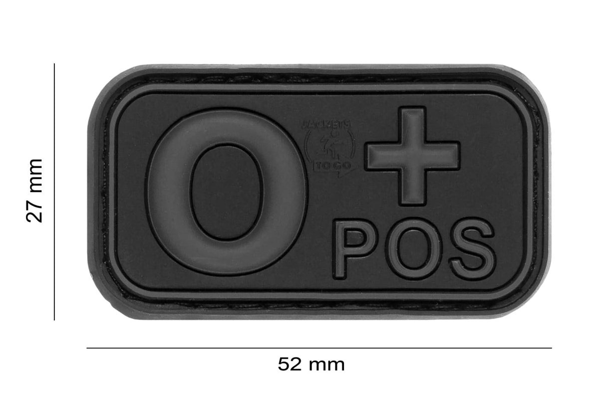 JTG Bloodtype gummipatch 0 Pos