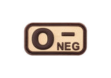 JTG Bloodtype gummipatch 0 Neg