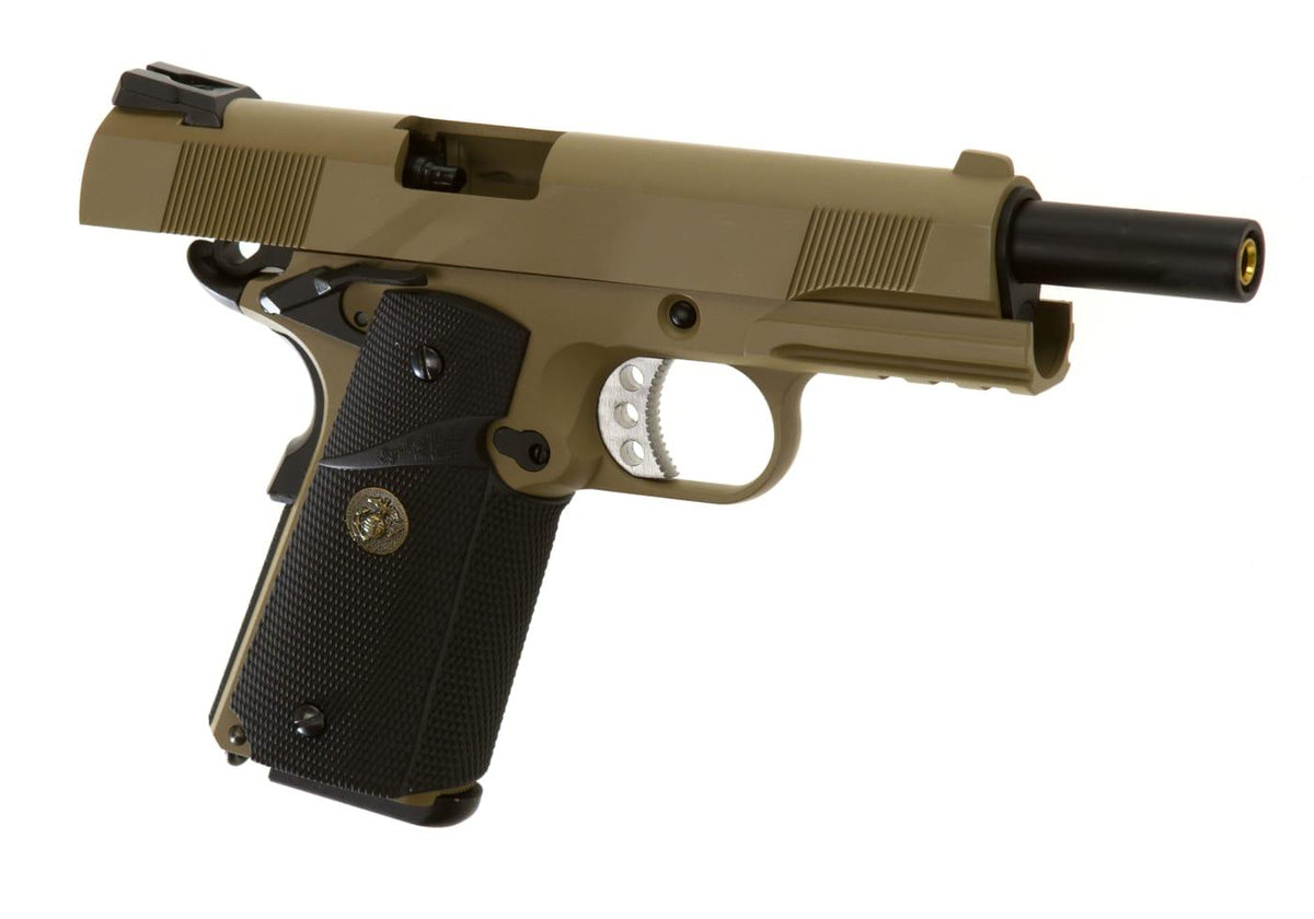 WE M1911 MEU Taktisk helmetal GBB - Desert