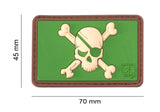 JTG Pirate Skull gummipatch