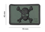 JTG Pirate Skull gummipatch