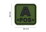 JTG Bloodtype Square gummipatch A Pos