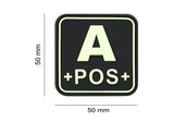 JTG Bloodtype Square gummipatch A Pos