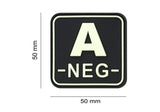 JTG Bloodtype Square gummipatch A Neg