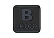 JTG Bloodtype Square gummipatch B Pos