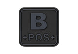 JTG Bloodtype Square gummipatch B Pos