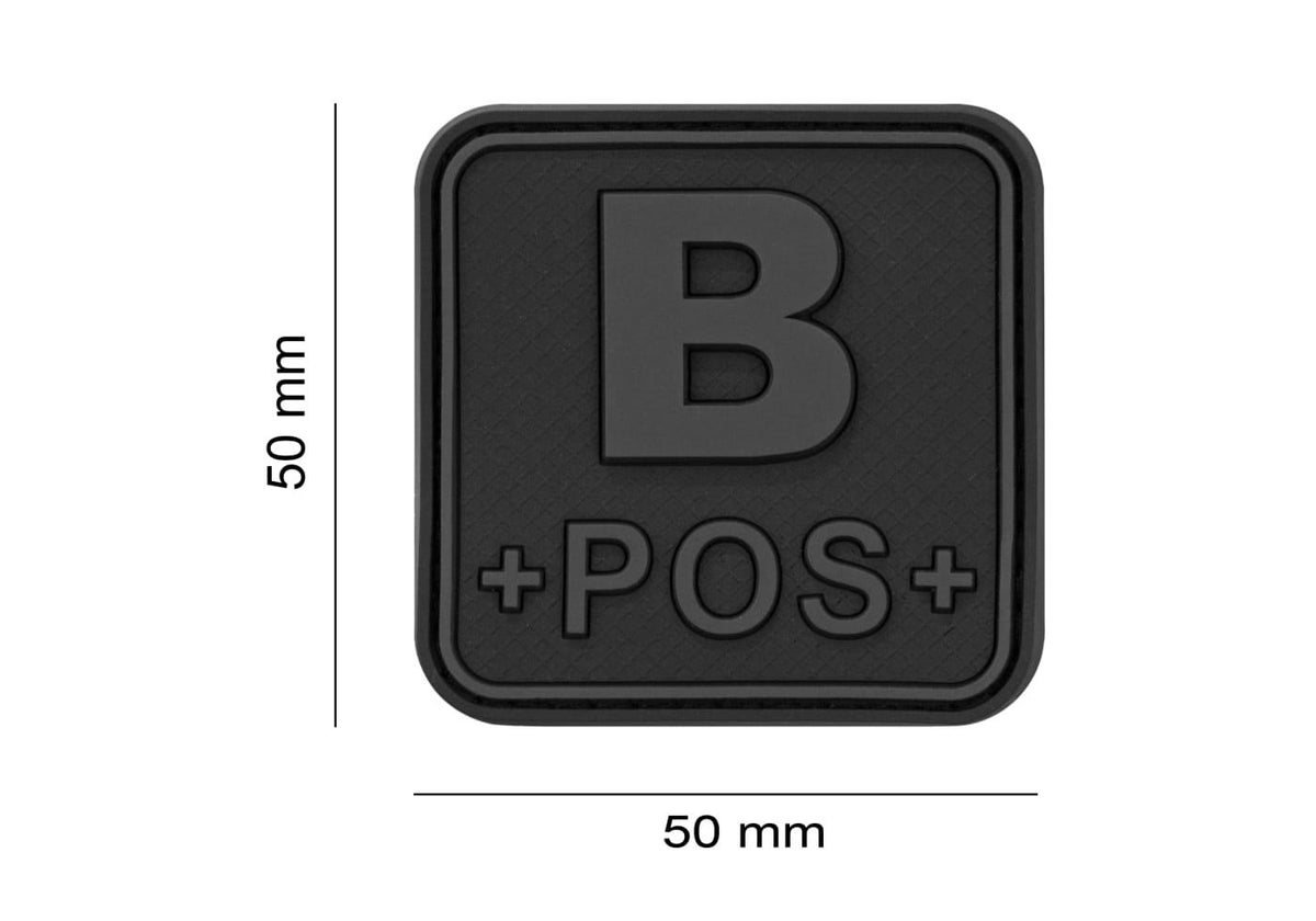 JTG Bloodtype Square gummipatch B Pos