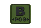 JTG Bloodtype Square gummipatch B Pos