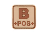 JTG Bloodtype Square gummipatch B Pos