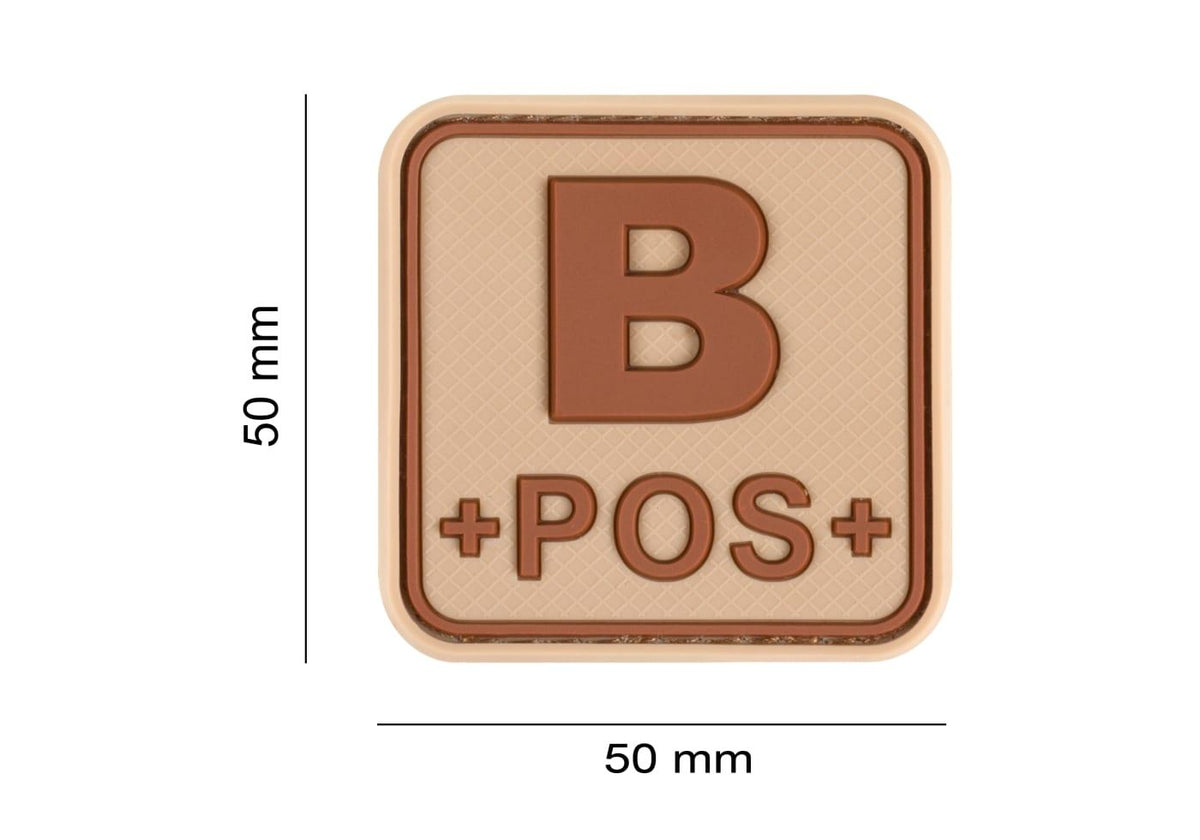 JTG Bloodtype Square gummipatch B Pos