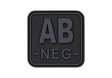 JTG Bloodtype Square gummipatch AB Neg
