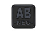 JTG Bloodtype Square gummipatch AB Neg