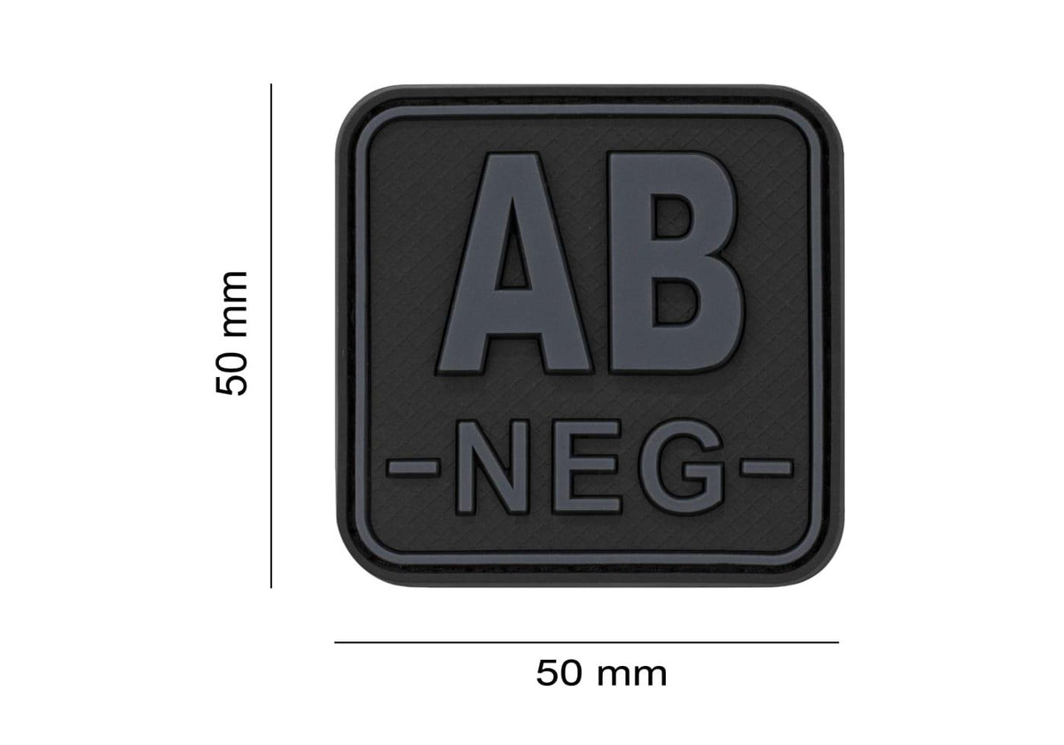JTG Bloodtype Square gummipatch AB Neg