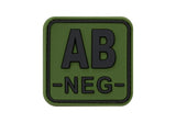 JTG Bloodtype Square gummipatch AB Neg