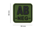 JTG Bloodtype Square gummipatch AB Neg