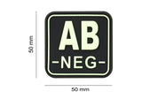 JTG Bloodtype Square gummipatch AB Neg