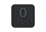 JTG Bloodtype Square gummipatch 0 Pos