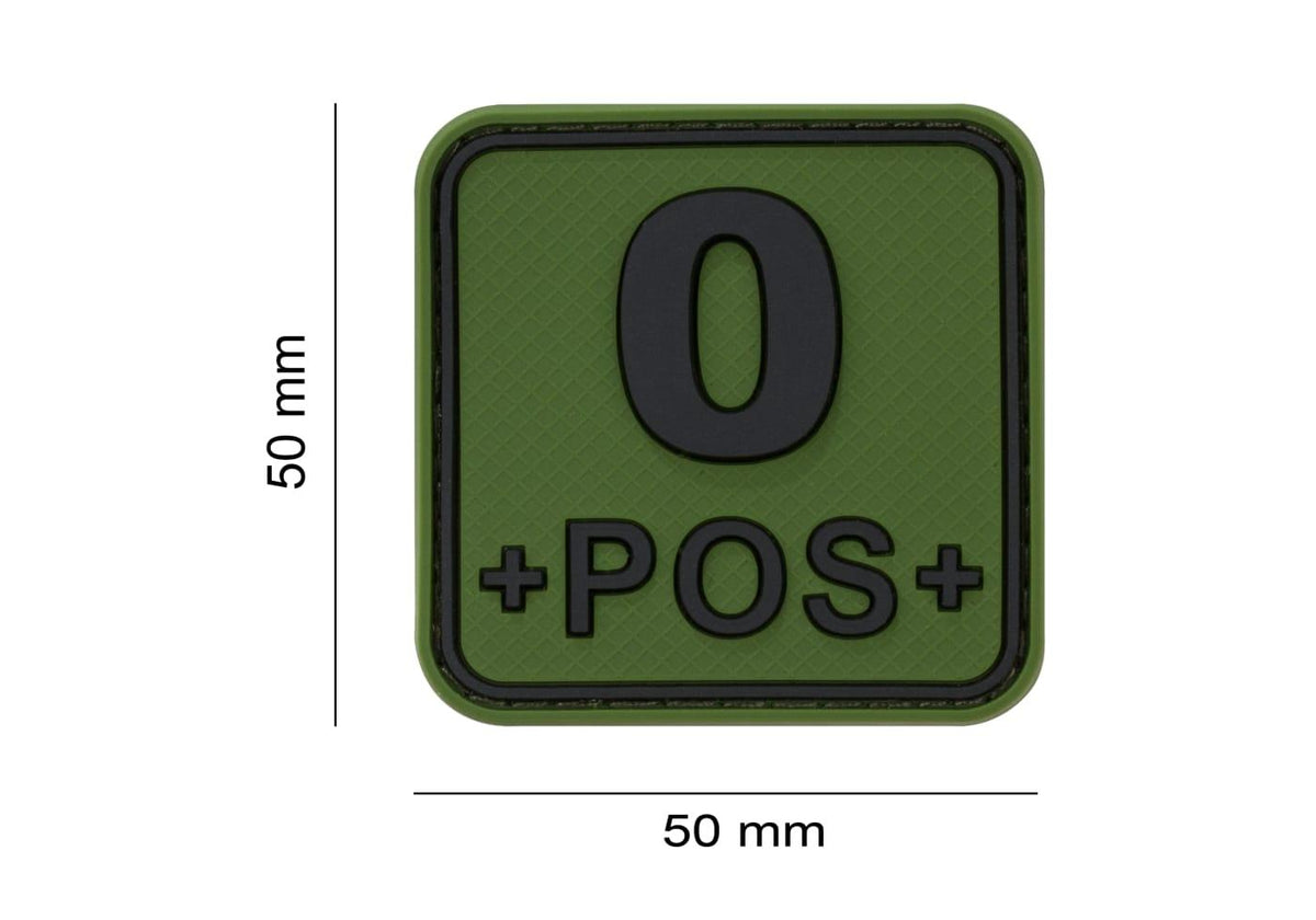 JTG Bloodtype Square gummipatch 0 Pos