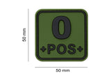 JTG Bloodtype Square gummipatch 0 Pos