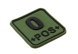 JTG Bloodtype Square gummipatch 0 Pos