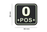 JTG Bloodtype Square gummipatch 0 Pos
