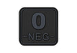 JTG Bloodtype Square gummipatch 0 Neg