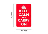 JTG Keep Calm gummipatch - Multicolor