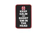 JTG Keep Calm og Shoot gummipatch - Multicolor